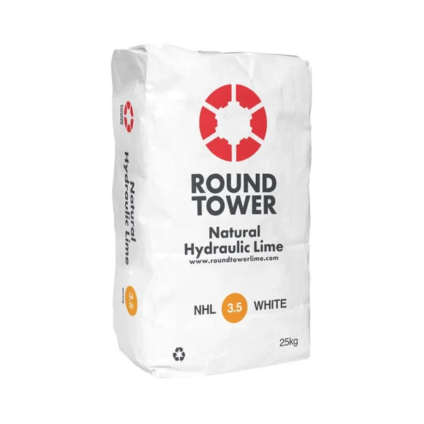 Round Tower Hydraulic Lime Nhl 3.5 White pallet 48 bags 25kg Bag