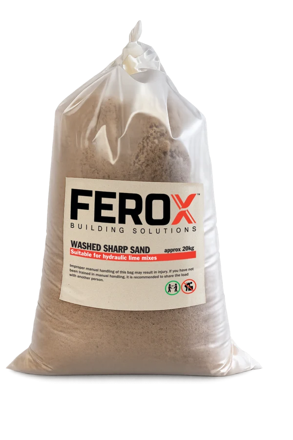 FEROX Washed Sharp Sand – Premium Quality for Hydraulic Lime & Mortar Mixes